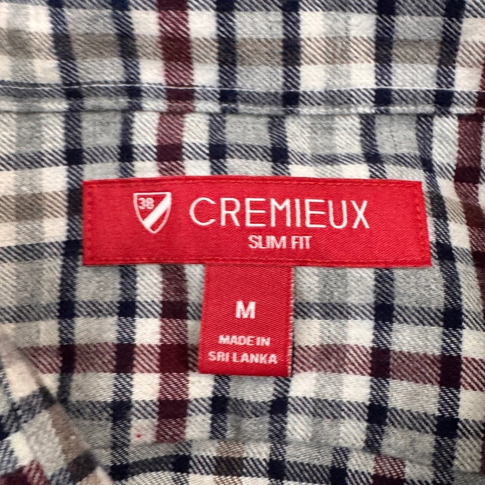 Cremieux Mens Medium Slim Fit Plaid Button Down Long Sleeve‎ Casual Shirt NWT! - Picture 3 of 8